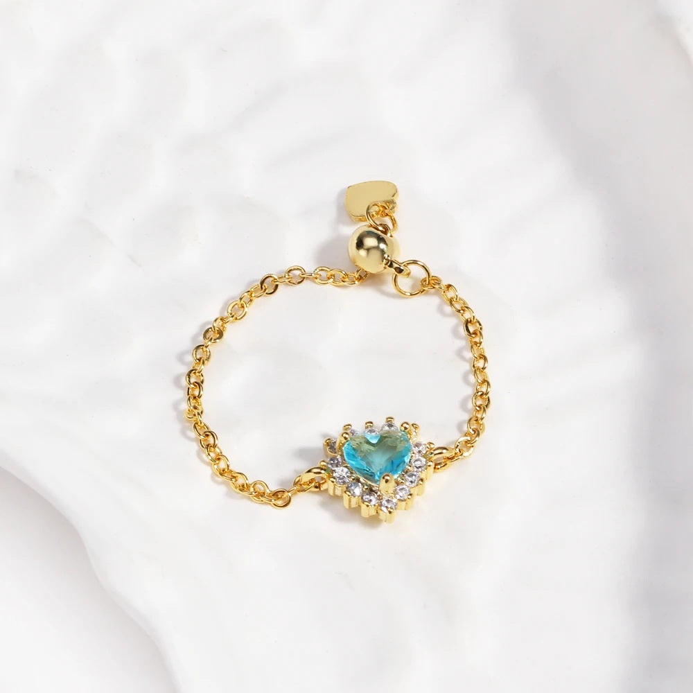 Heart Chain Ring