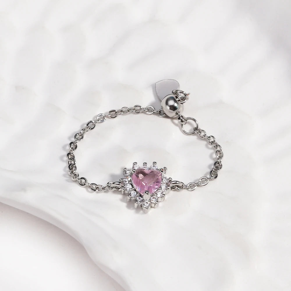Heart Chain Ring