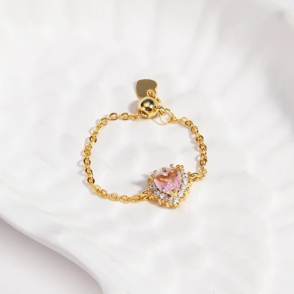 Heart Chain Ring