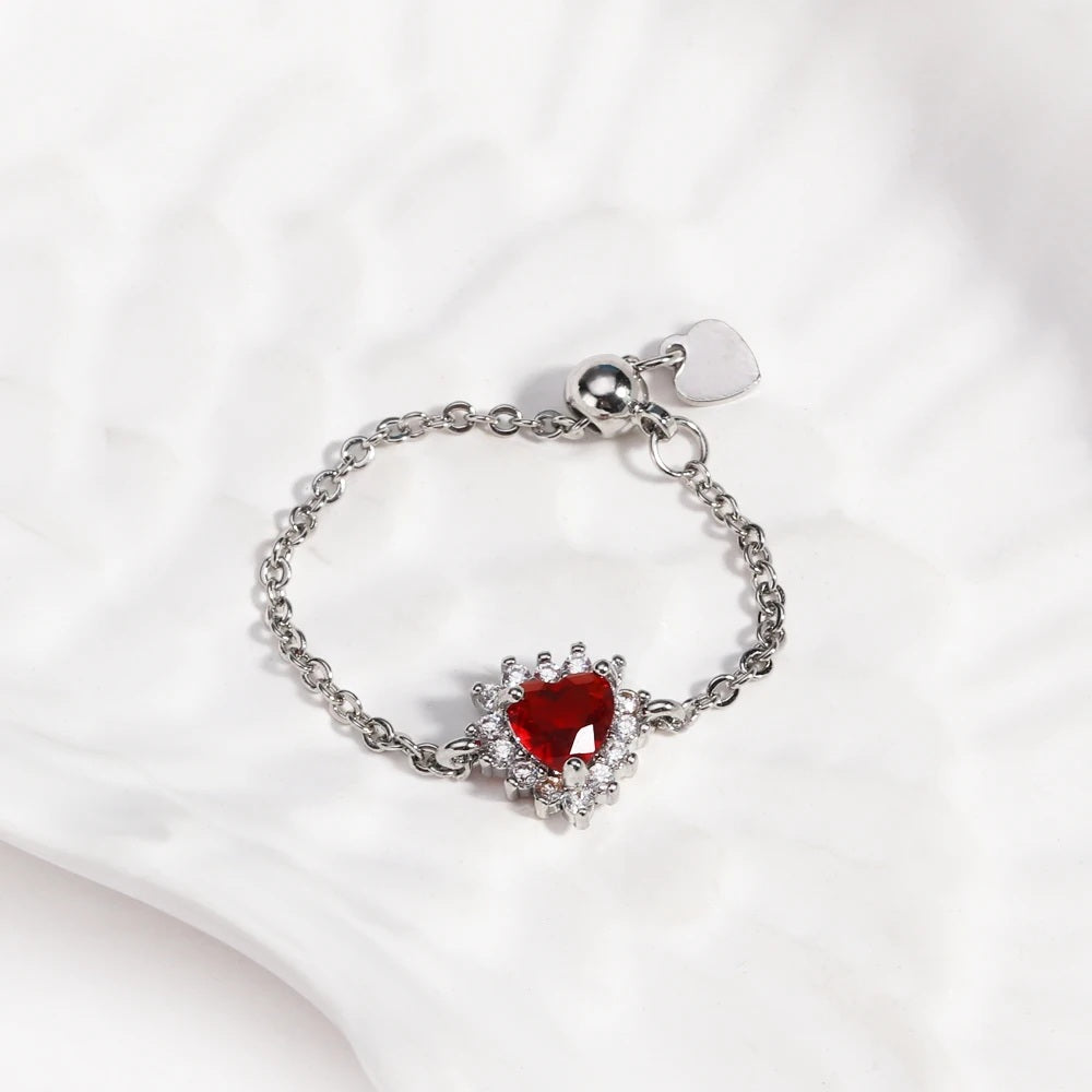 Heart Chain Ring
