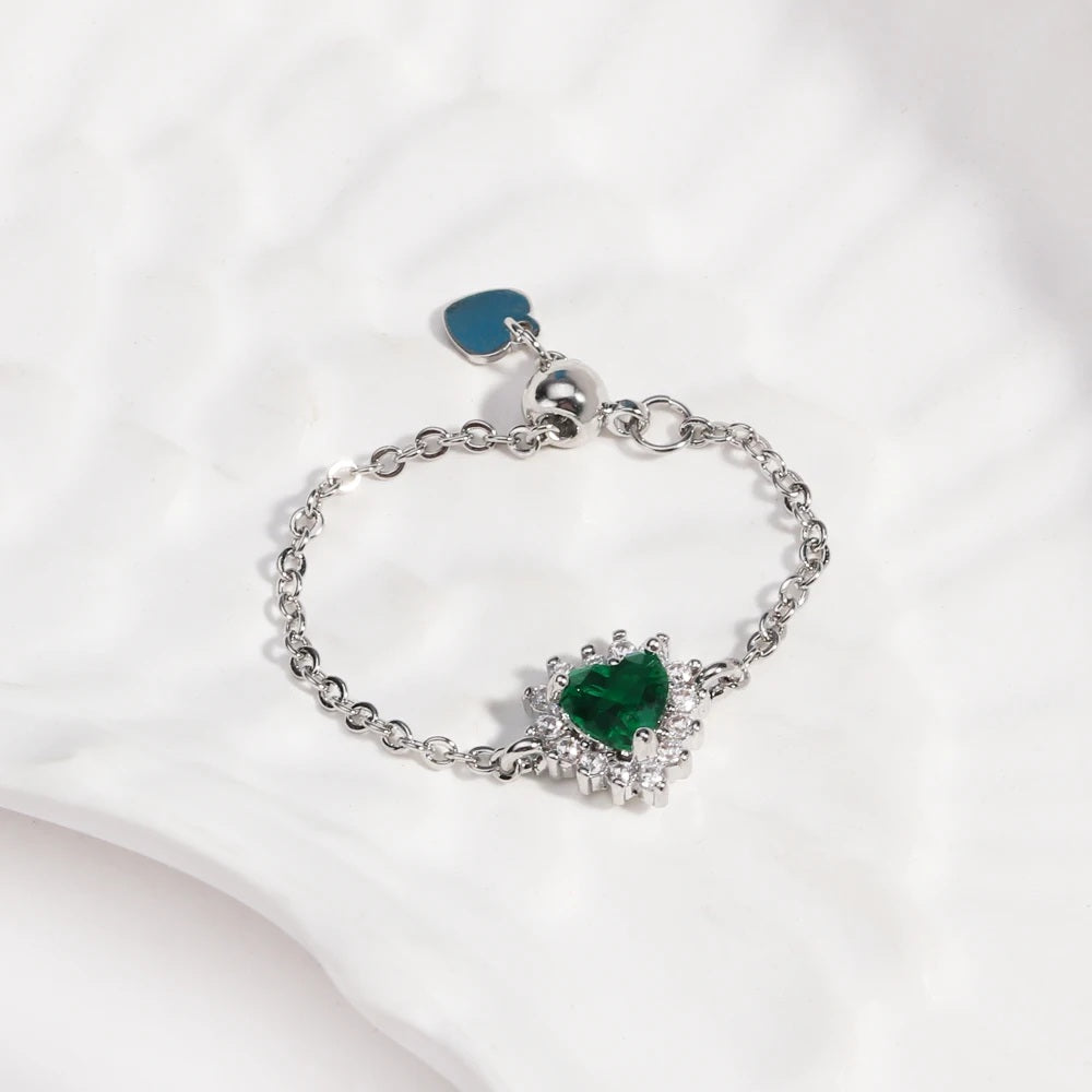 Heart Chain Ring