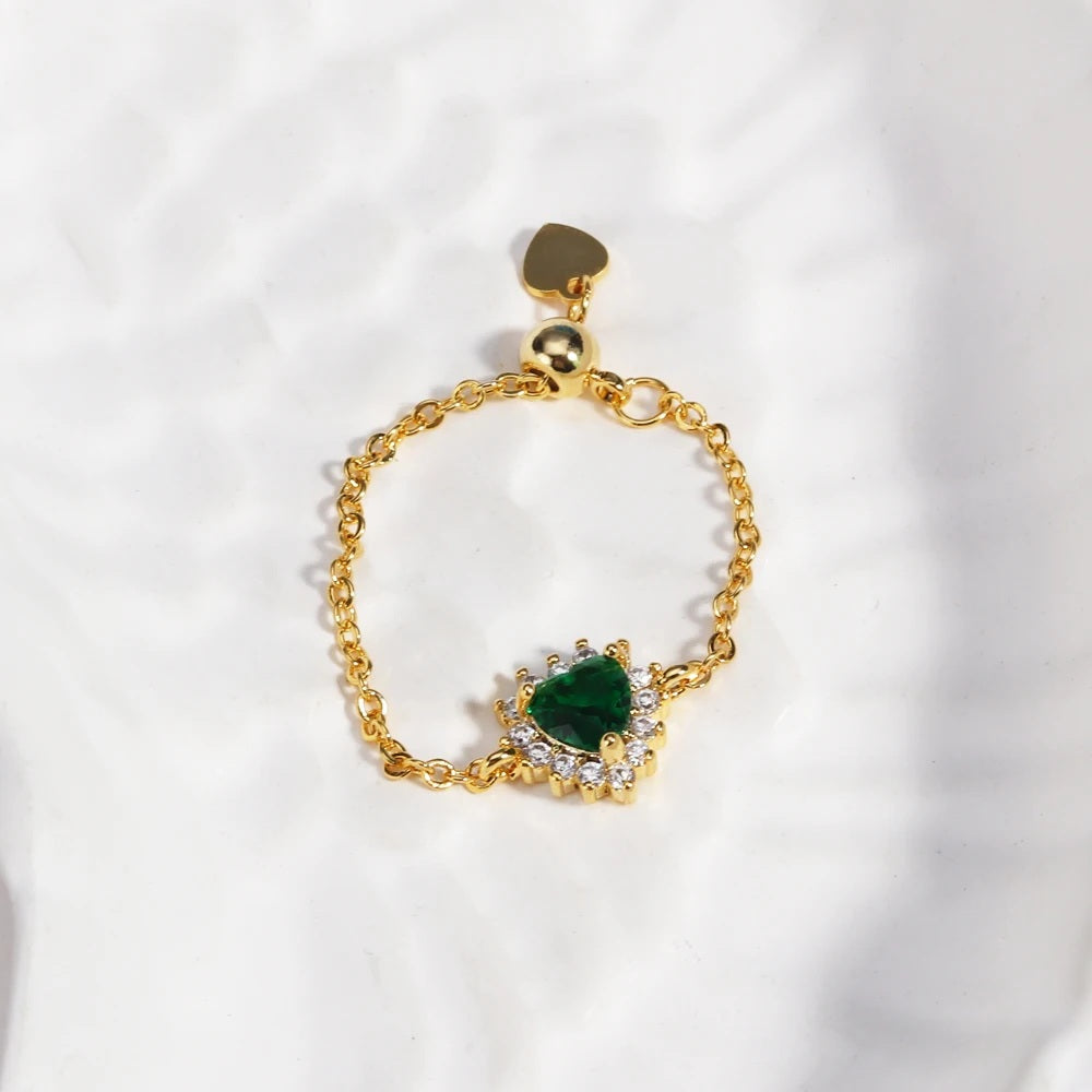 Heart Chain Ring